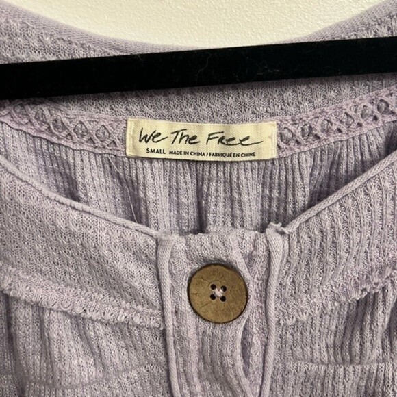 Free People Henley Tee Lilac - Picture 5 of 10
